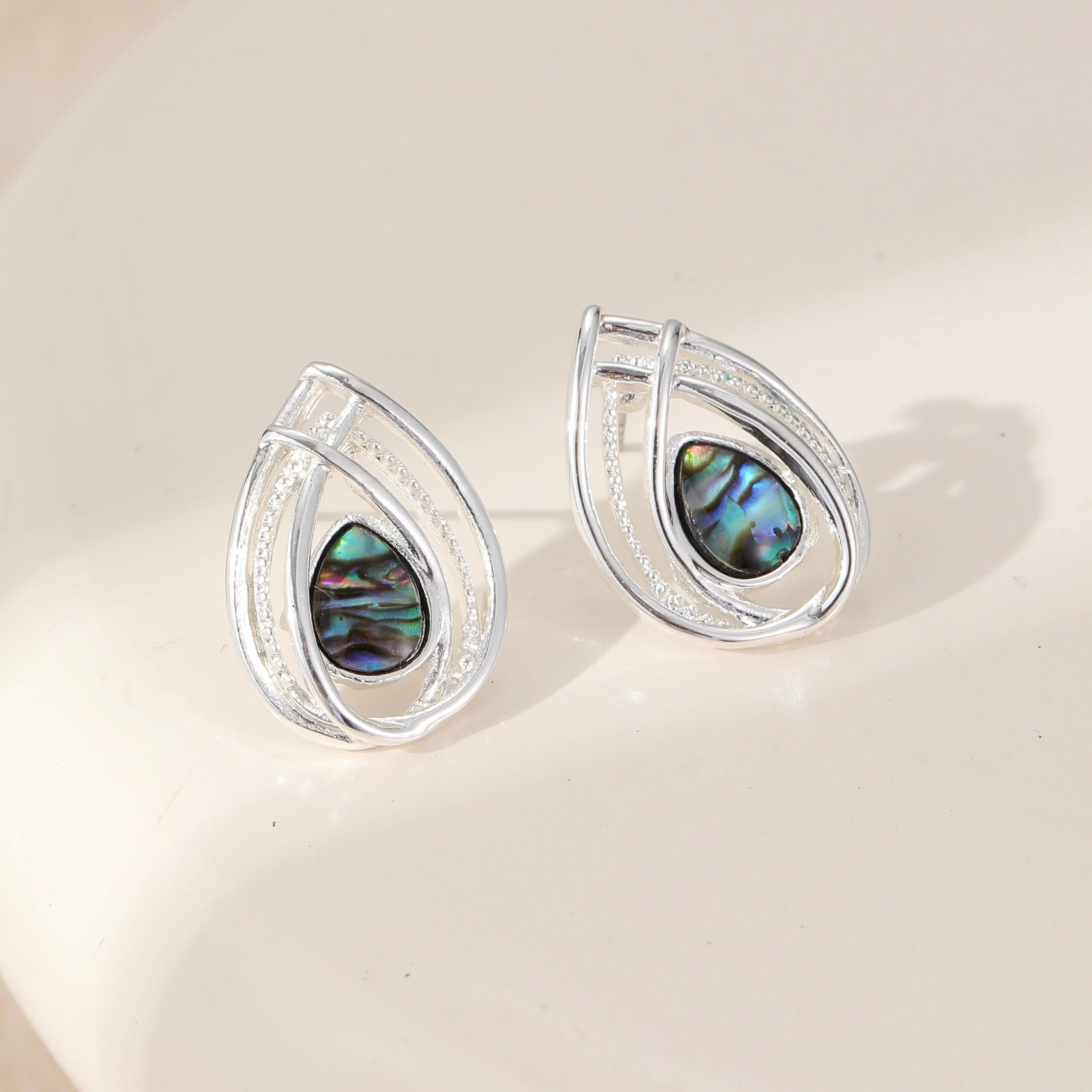 Abalone Teardrop Pendant Necklace - Image 3