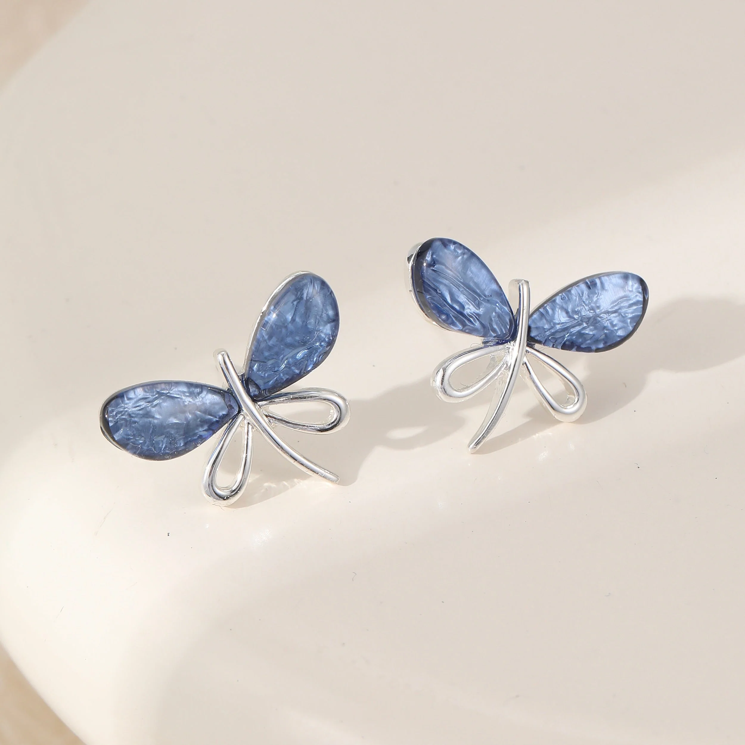 Blue Butterfly Pendant Necklace - Image 3