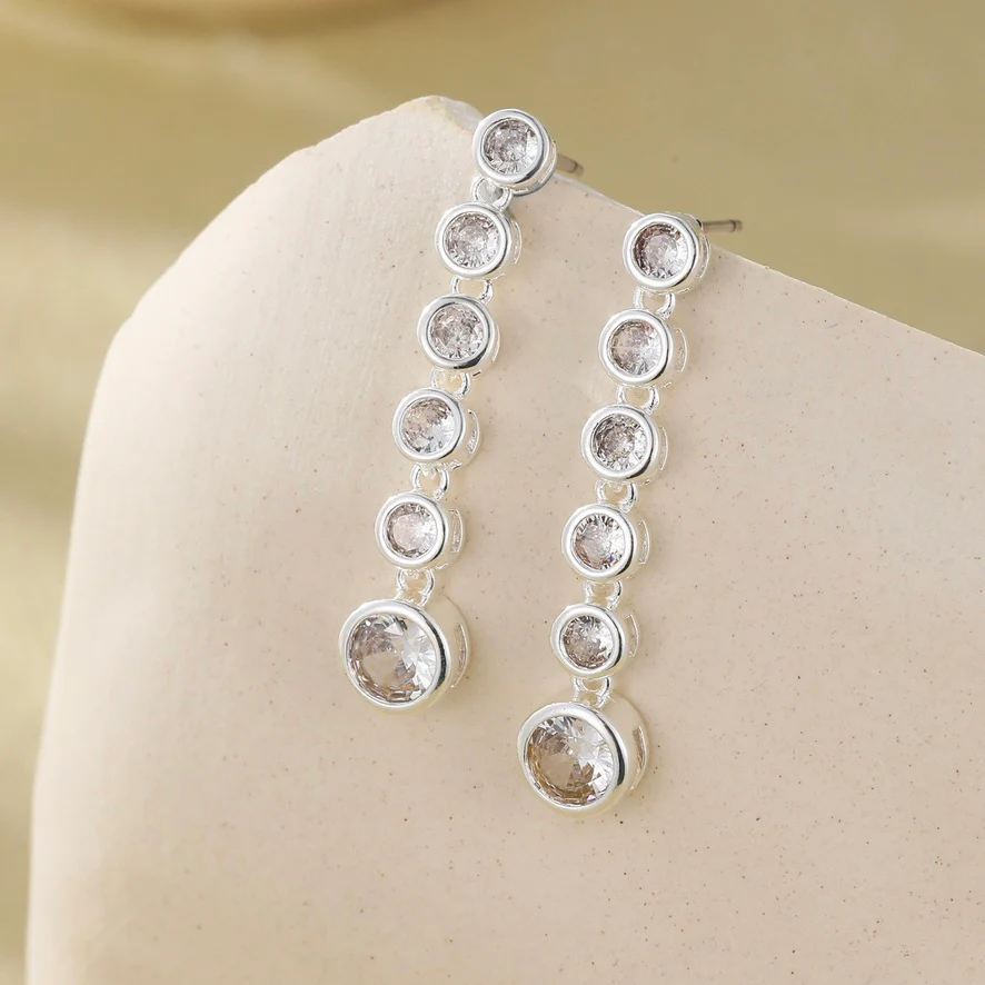 Crystal Drop Stud Earrings - Image 3