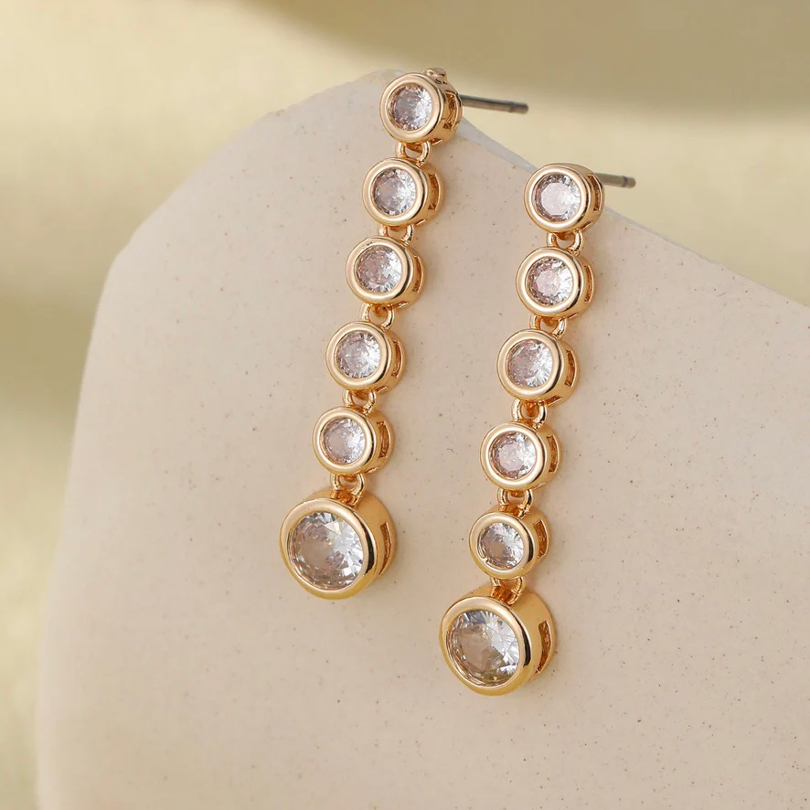 Crystal Drop Stud Earrings - Image 4