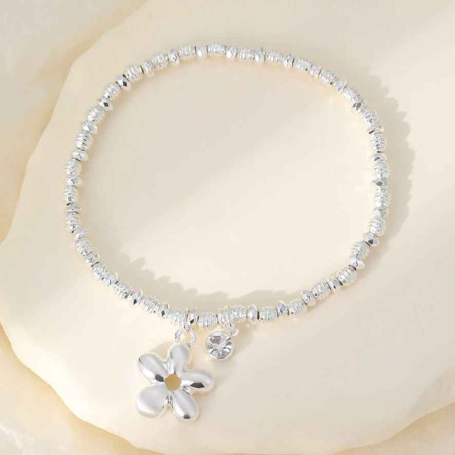 Daisy Charm Stretch Bracelet - Image 3