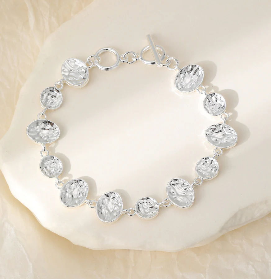 Textured Disc Necklace - Image 5