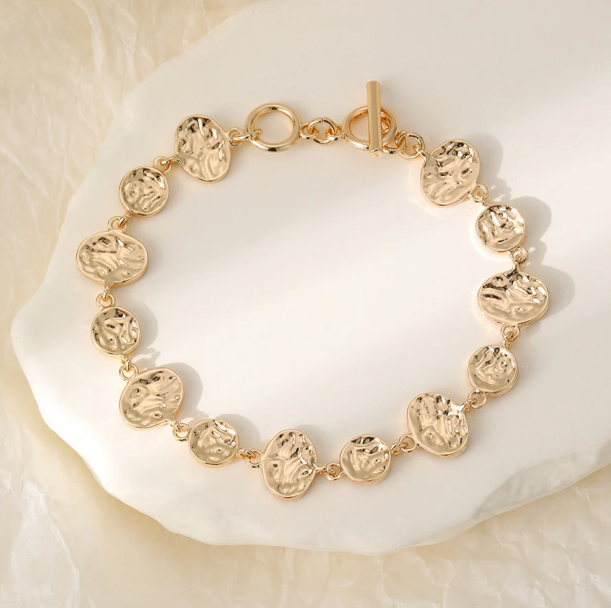 Textured Disc Necklace - Image 6