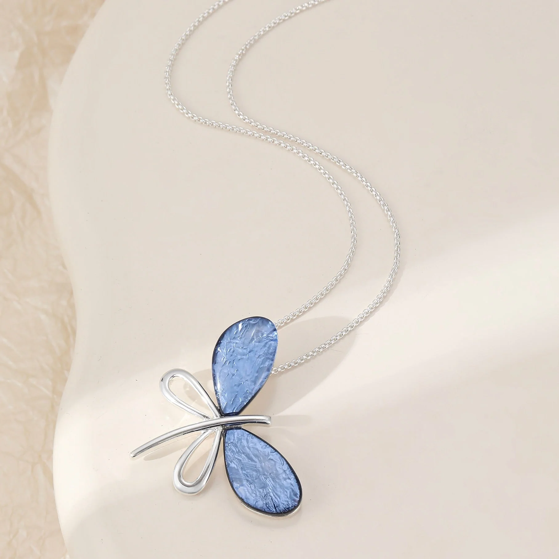 Blue Butterfly Stud Earrings - Image 3